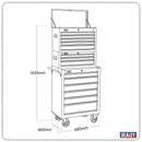 Sealey American PRO&reg; Topchest, Mid-Box Tool Chest & Rollcab Stack 14 Drawer - Black AP22BSTACK