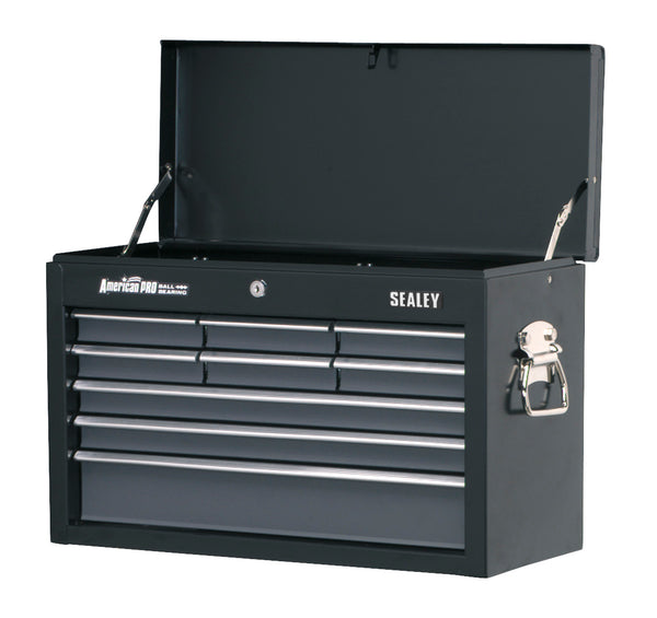 Topchest 9 Drawer with Ball-Bearing Slides - Black/Grey