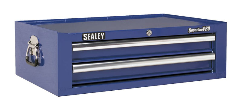 Mid-Box 2 Drawer Tool Chest with Ball-Bearing Slides - Blue