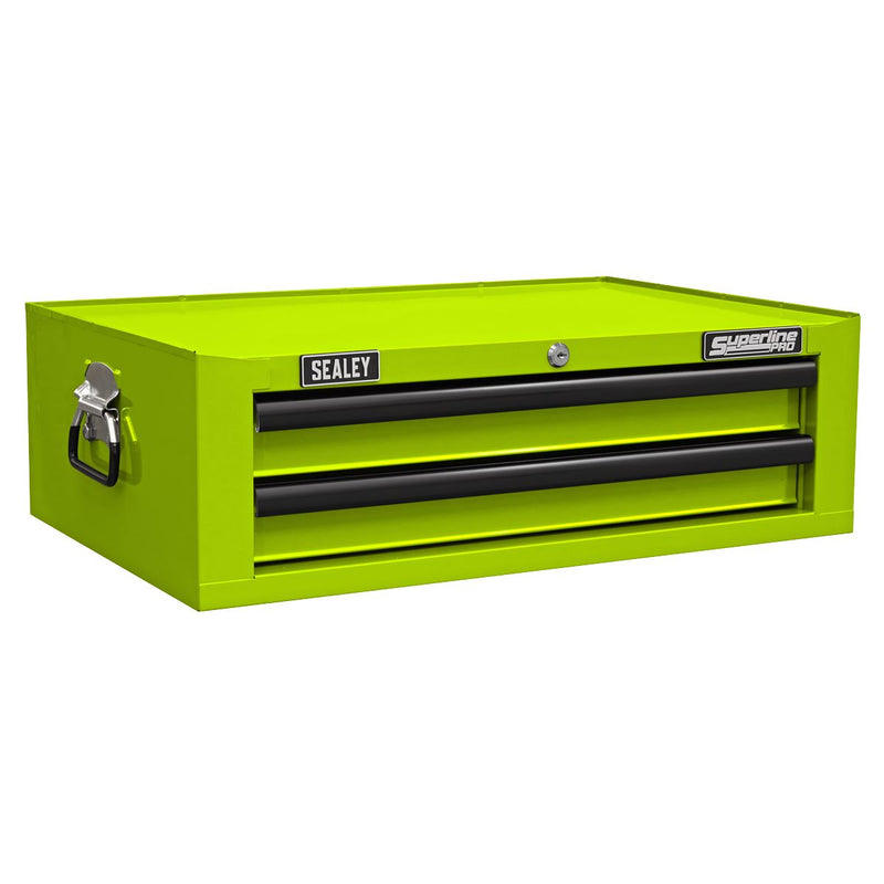 Mid-Box Tool Chest 2 Drawer with Ball-Bearing Slides - Green/Black