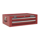 Sealey Superline PRO&reg; Mid-Box Tool Chest 2 Drawer - Red AP26029T