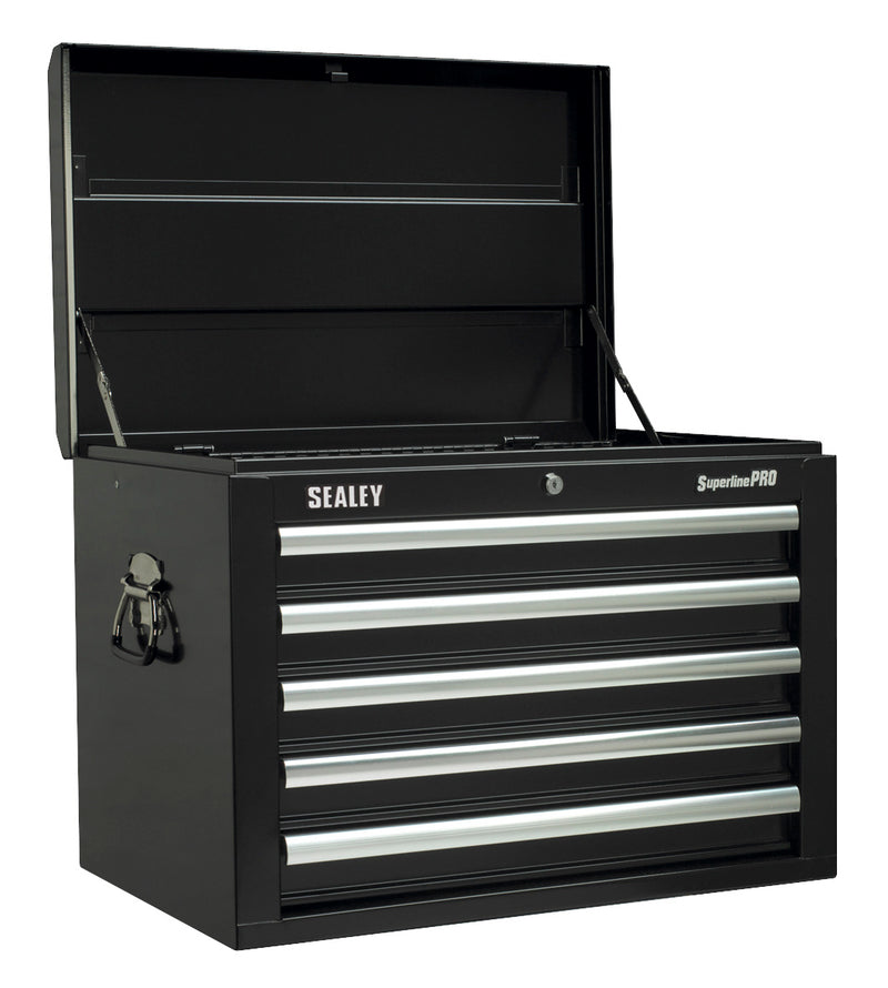 Topchest 5 Drawer with Ball-Bearing Slides - Black