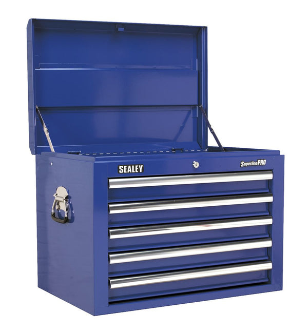 Topchest 5 Drawer with Ball-Bearing Slides - Blue