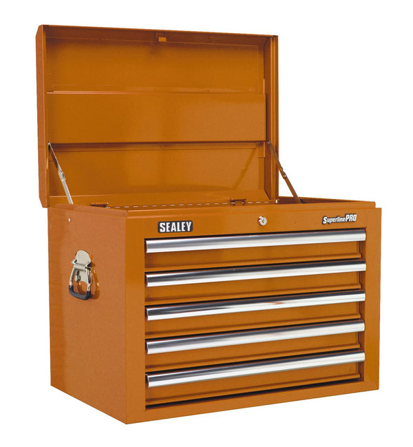 Topchest 5 Drawer with Ball-Bearing Slides - Orange