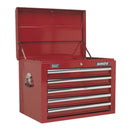 Sealey Superline PRO&reg; Topchest 5 Drawer - Red AP26059T