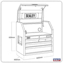 Sealey Superline PRO&reg; Black Edition Topchest with 4 Soft Close Drawers & Power Bar 660mm AP2704BE