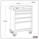 Sealey Superline PRO&reg; Black Edition Rollcab with 5 Soft Close Drawers 680mm AP2705BE