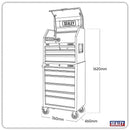 Sealey Superline PRO&reg; Black Edition Tool Chest Combination with 9 Soft Close Drawers & Power Bar AP27BESTACK