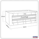 Sealey Premier&trade; Retro Style Mid-Box Tool Chest 2 Drawer - Blue with White Stripes AP28102BWS