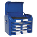 Sealey Premier&trade; Retro Style Topchest 4 Drawer - Blue with White Stripes AP28104BWS