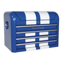 Sealey Premier&trade; Retro Style Topchest 4 Drawer - Blue with White Stripes AP28104BWS