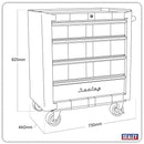 Sealey Premier&trade; Retro Style Rollcab 4 Drawer - Blue with White Stripes AP28204BWS