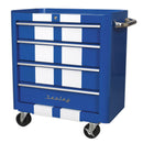 Sealey Premier&trade; Retro Style Rollcab 4 Drawer - Blue with White Stripes AP28204BWS