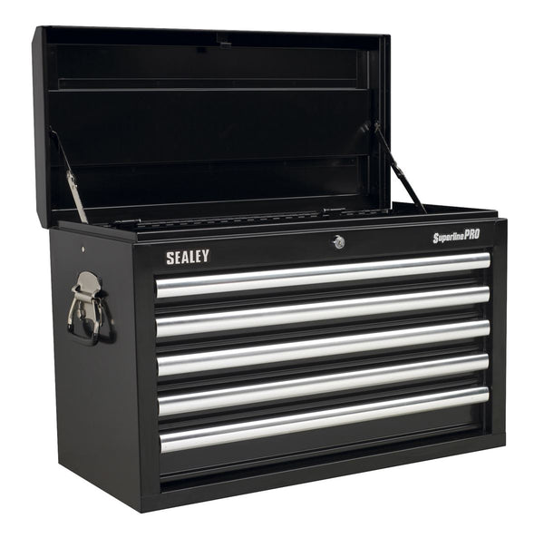 Topchest 5 Drawer with Ball-Bearing Slides - Black