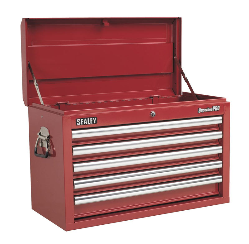 Topchest 5 Drawer with Ball-Bearing Slides - Red