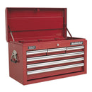Sealey Superline PRO&reg; Topchest 6 Drawer - Red AP33069