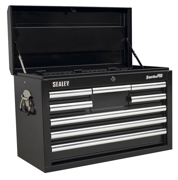 Topchest 8 Drawer with Ball-Bearing Slides - Black