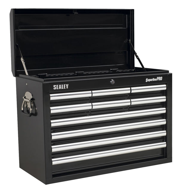 Topchest 10 Drawer with Ball-Bearing Slides - Black