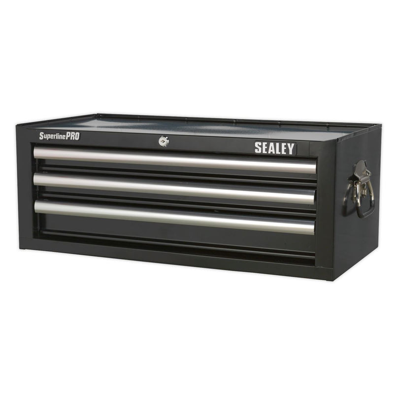 Mid-Box Tool Chest 3 Drawer with Ball-Bearing Slides - Black