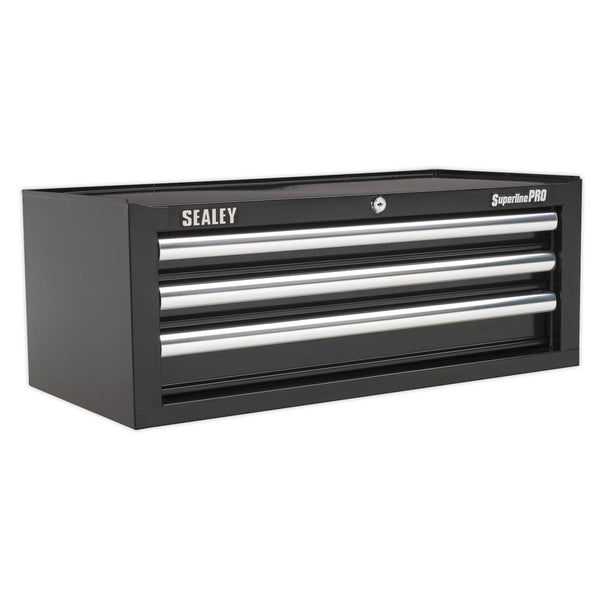 Mid-Box Tool Chest 3 Drawer with Ball-Bearing Slides - Black