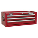 Sealey Superline PRO&reg; Mid-Box Tool Chest 3 Drawer - Red AP33339