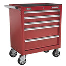 Sealey Superline PRO&reg; Rollcab 5 Drawer - Red AP33459