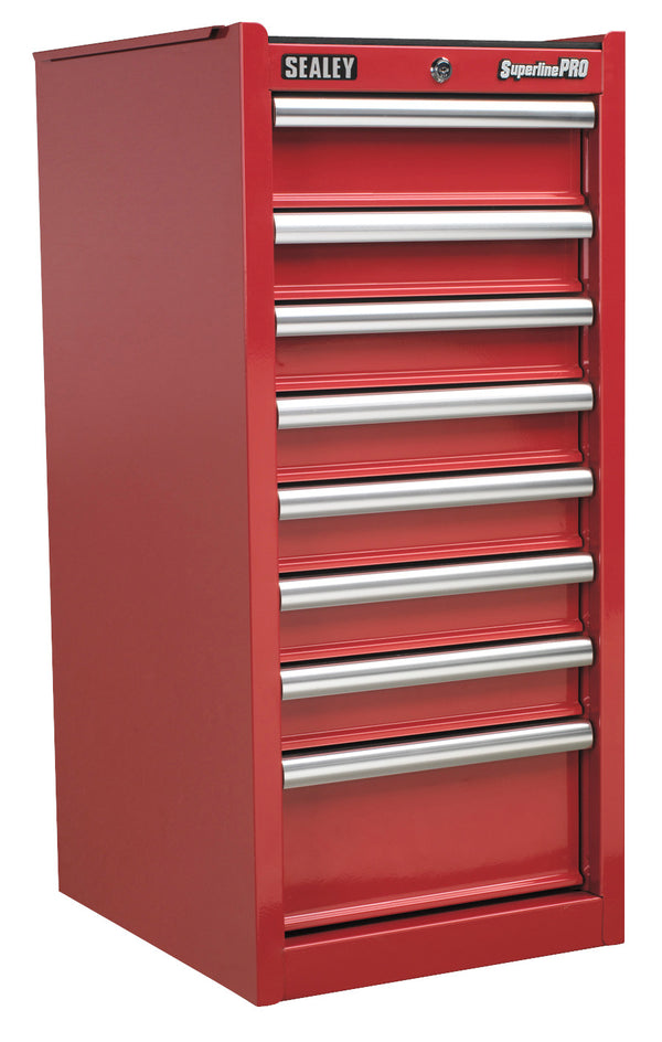 Hang-On Chest 8 Drawer with Ball-Bearing Slides - Red