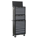 Sealey American PRO&reg; Tool Chest Combination 16 Drawer - Black/Grey AP35STACK