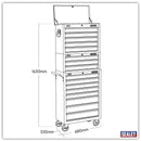 Sealey American PRO&reg; Tool Chest Combination 16 Drawer - Black/Grey AP35STACK