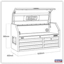 Sealey Superline PRO&reg; Black Edition Topchest with 6 Soft Close Drawers & Power Bar 1030mm AP4106BE