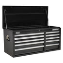 Sealey Superline PRO&reg; Heavy-Duty Topchest 10 Drawer - Black AP41110B