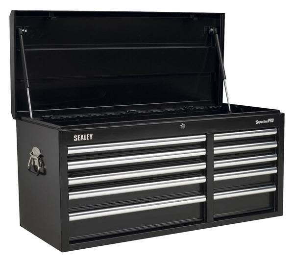 Topchest 10 Drawer with Ball-Bearing Slides Heavy-Duty - Black