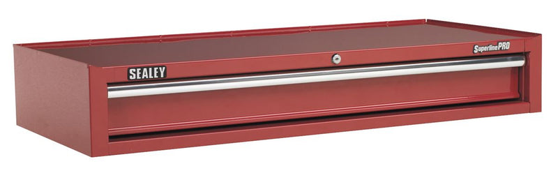 Mid-Box Tool Chest 1 Drawer with Ball-Bearing Slides Heavy-Duty- Red