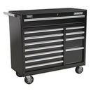 Sealey Superline PRO&reg; Heavy-Duty Rollcab 12 Drawer - Black AP41120B