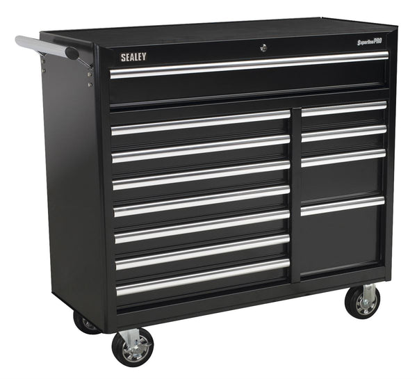 Rollcab 12 Drawer with Ball-Bearing Slides Heavy-Duty - Black