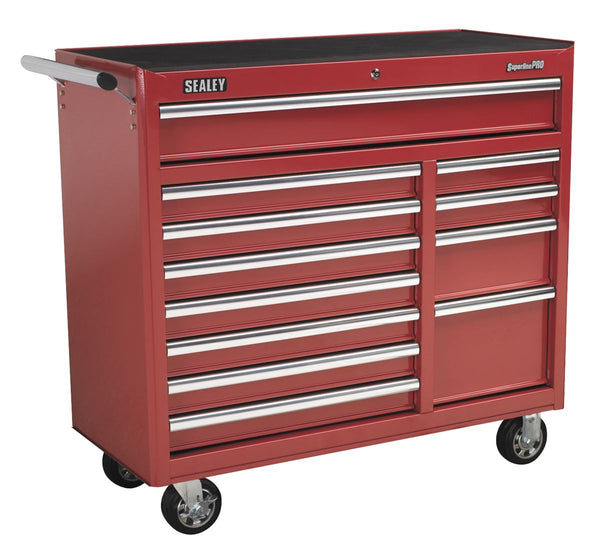 Rollcab 12 Drawer with Ball-Bearing Slides Heavy-Duty - Red