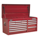 Sealey Superline PRO&reg; Heavy-Duty Topchest 14 Drawer - Red AP41149