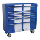 Sealey Premier&trade; Retro Style Wide Rollcab 6 Drawer - Blue with White Stripes AP41206BWS