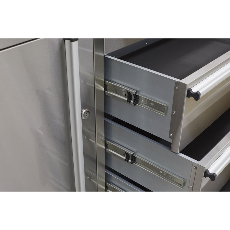 Mobile Stainless Steel Tool Cabinet 4 Drawer