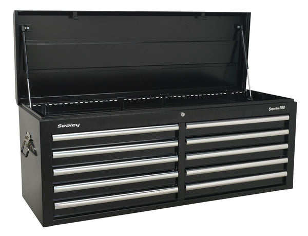 Topchest 10 Drawer with Ball-Bearing Slides - Black