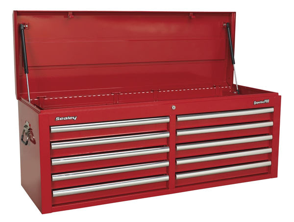 Topchest 10 Drawer with Ball-Bearing Slides - Red