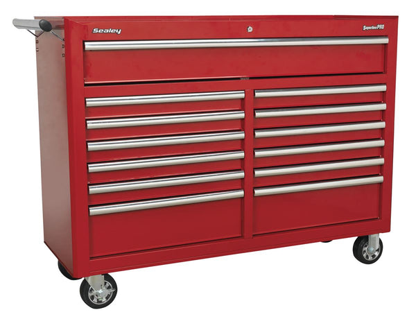 Rollcab 13 Drawer with Ball-Bearing Slides - Red