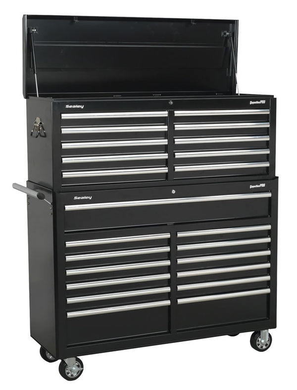 Tool Chest Combination 23 Drawer with Ball-Bearing Slides - Black