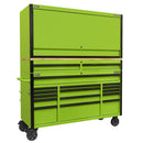 Sealey Superline PRO&reg; Black Edition Mobile Trolley with Wooden Worktop, Hutch & 2 Drawer Riser 15 Drawer 1549mm AP6115BECOMBO1