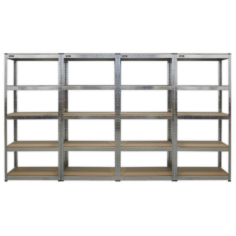 Sealey Racking Unit 5 Shelf 150kg Capacity Per Level - Set of 4 AP6150GSCOMBO