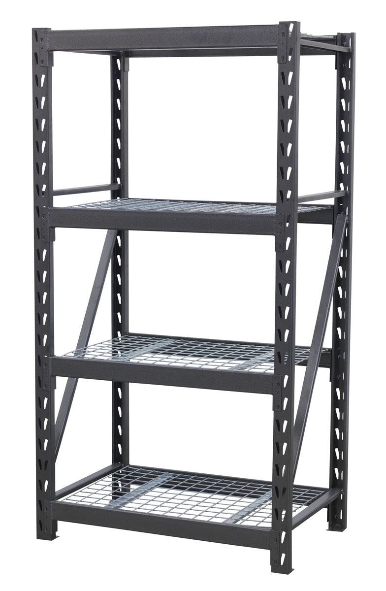 Heavy-Duty Racking Unit with 4 Mesh Shelves 640kg Capacity Per Level 978mm