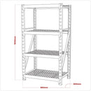 Sealey Heavy-Duty Racking Unit with 4 Mesh Shelves 640kg Capacity Per Level AP6372