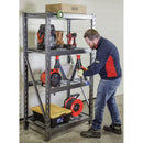 Sealey Heavy-Duty Racking Unit with 4 Mesh Shelves 640kg Capacity Per Level AP6372
