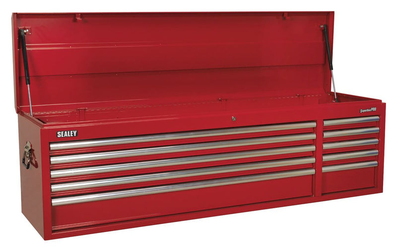 Topchest 10 Drawer with Ball-Bearing Slides Heavy-Duty - Red