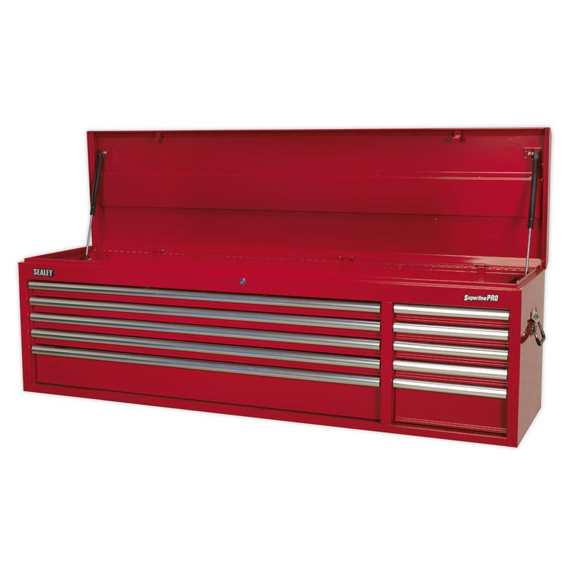 Topchest 10 Drawer with Ball-Bearing Slides Heavy-Duty - Red